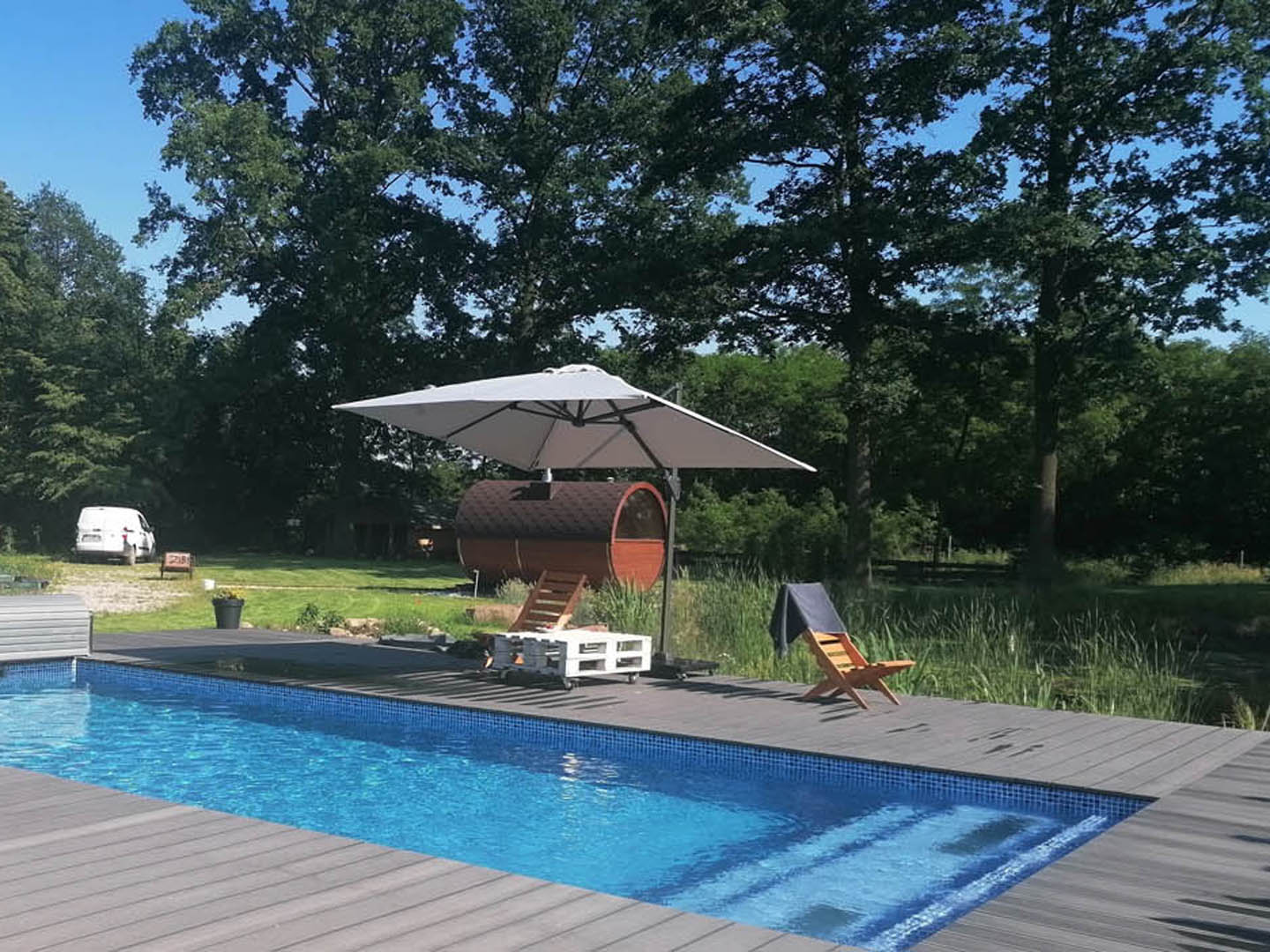 Na stawie zimą w Orenicach